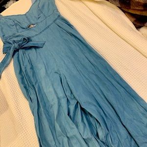 Denim color jumpsuit